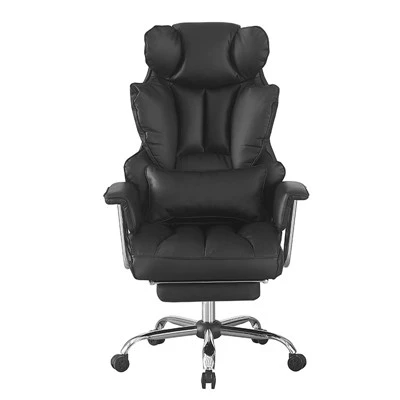 Leather Office Chair with Footrest